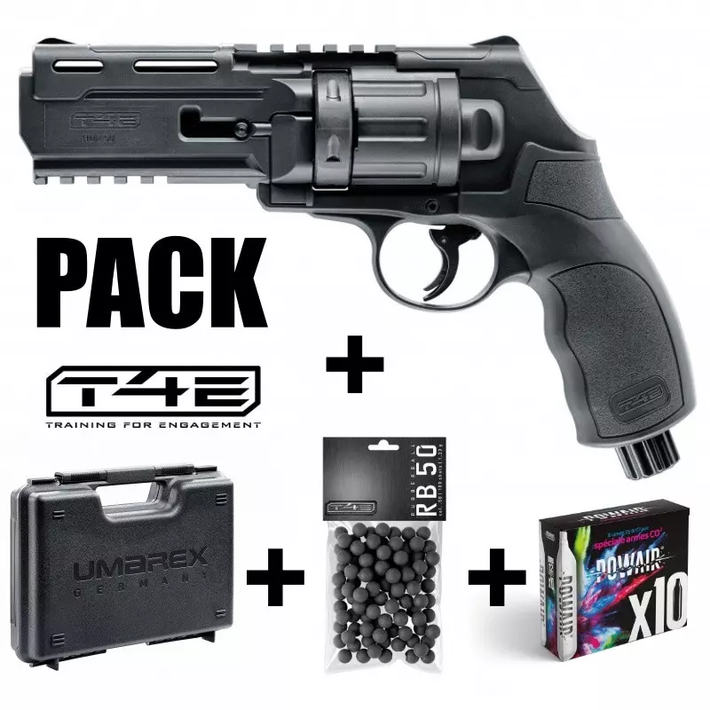 REVOLVER PACK HDR-50 - 11 Joules + HARD RUBBER BALL + 10 CO2 CAPSULES + CASE