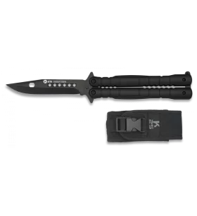 BUTTERFLY KNIFE K25 BLACK BLADE 10.3CM