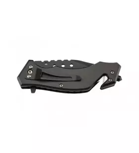 ROUTE 66 MAP FOLDING KNIFE STAINLESS STEEL BLACK BLADE