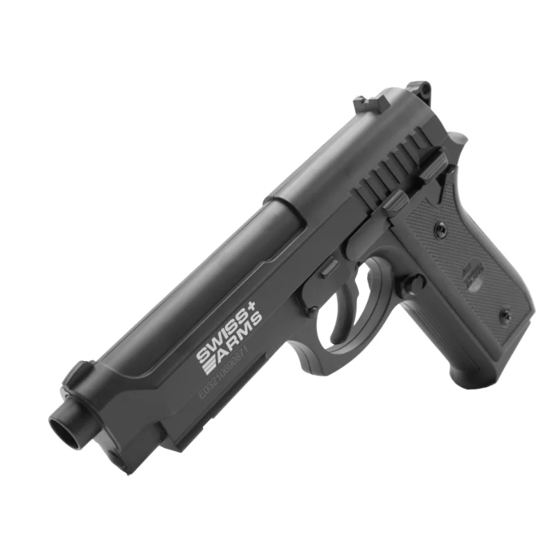 PACK PISTOLET SWISS ARMS SA 92 Noir - 4.5mm BB - CO²