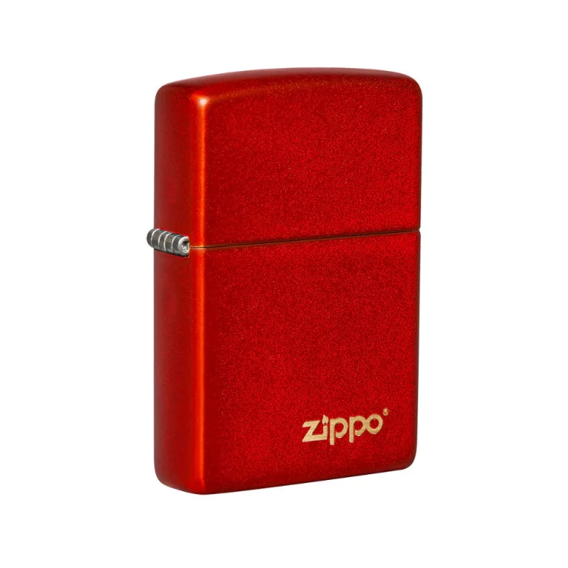 BRIQUET ZIPPO Rouge anodisé avec Logo gravé laser