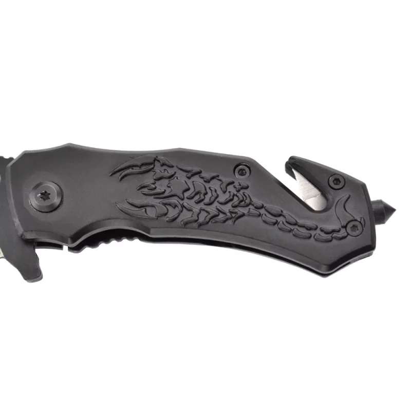 MAX KNIVES FOLDING KNIFE SCORPION PATTERN RELIEF