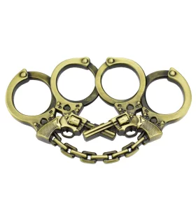 MAX KNIVES HANDCUFFS AND GUNS BRASS KNUCKLES