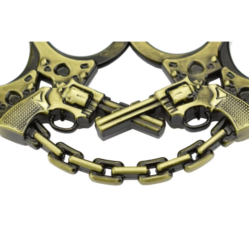 MAX KNIVES HANDCUFFS AND GUNS BRASS KNUCKLES