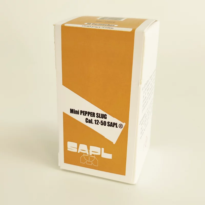 BOX OF 10 SAPL CARTRIDGES MINI PEPPER SLUG Cal. 12-50