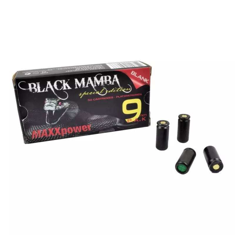 MUNITION A BLANC BLACK MAMBA x 50 - 9MM - PA