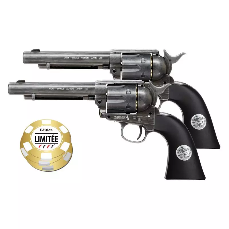 COLT AIRGUN REVOLVER DUEL SET SAA DOUBLE ACES LIMITED EDITION - 4.5mm BB - CO²