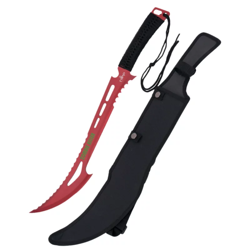 THIRD MACHETE ZOMBIE KILLER PATTERN RED - Wicked Store