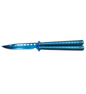 THIRD BUTTERFLY KNIFE BLUE PATTERN BLADE 11CM