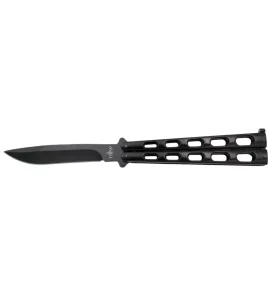 THIRD BUTTERFLY KNIFE BLACK BLADE 11CM