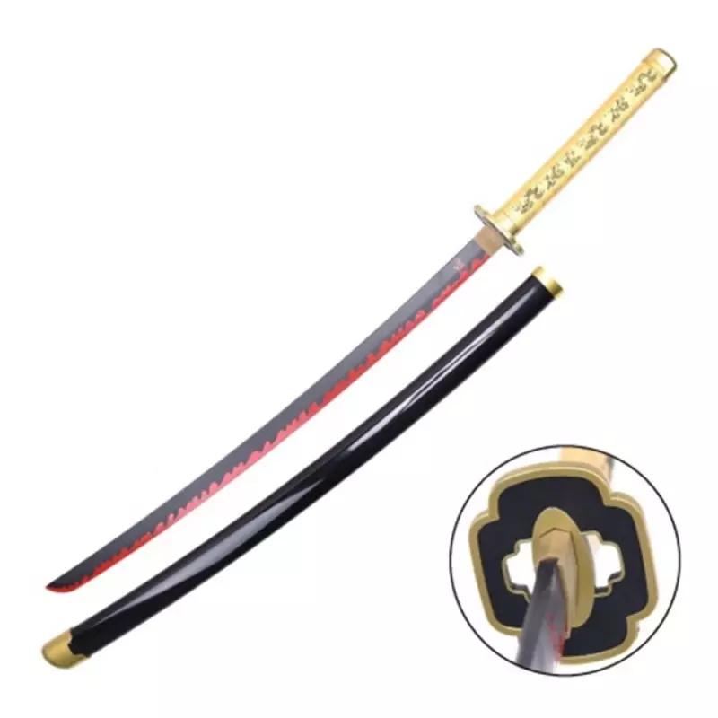 KATANA COSPLAY BAMBOO BLADE DEMON SLAYER TSUGIKUNI YORIICHI ZS672-WOOD