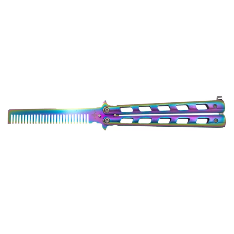 COUTEAU PAPILLON THIRD PEIGNE RAINBOW - Wicked Store