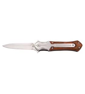 THIRD WOOD FOLDING KNIFE SWORD SHAPED WITH STEEL BLADE 9.2CM