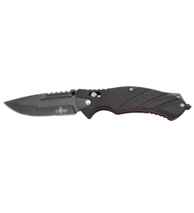 THIRD TACTICAL FOLDING KNIFE BLACK AND RED PATTERN