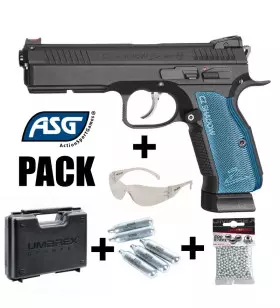 PACK PISTOLET ASG CZ SHADOW 2 - 4.5mm BBs - CO²