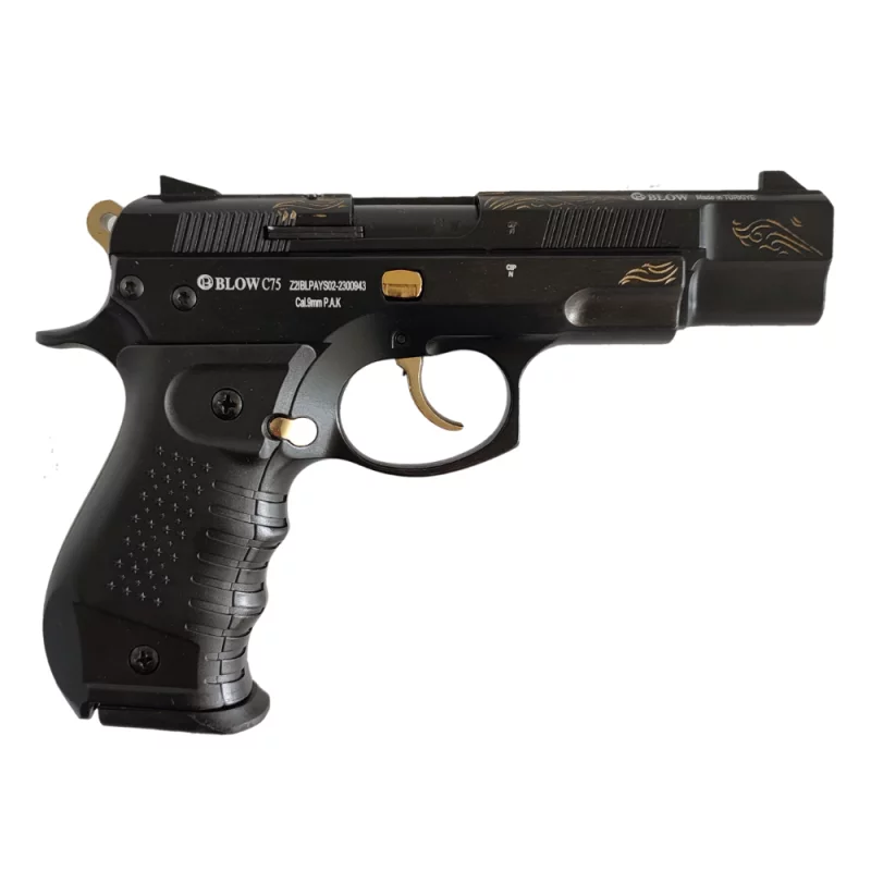 BLOW C75 BLANK PISTOL "EL NINO" Black grip 9MM PAK