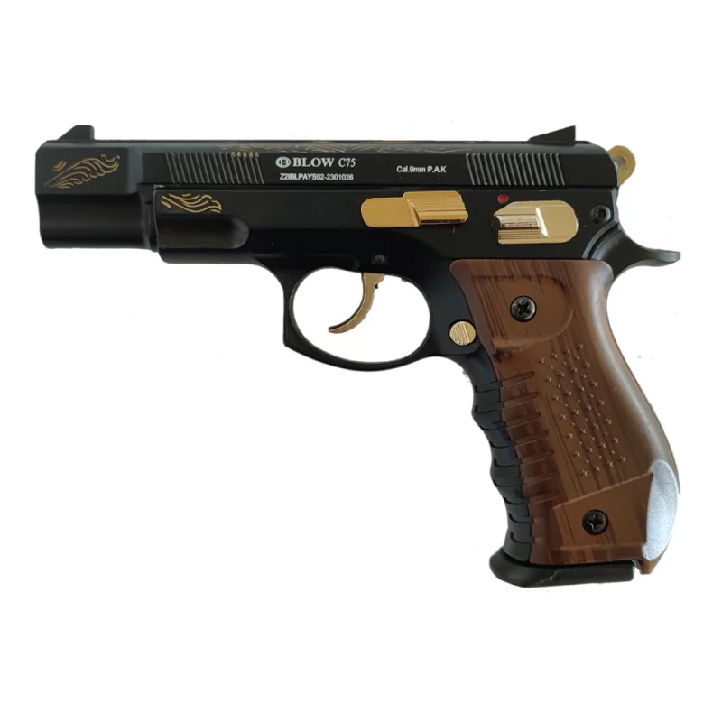 BLOW C75 BLANK PISTOL "EL NINO" Wood grip 9MM PAK