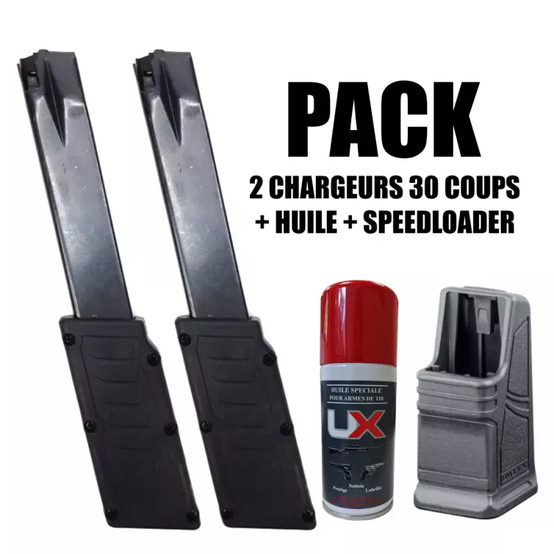 PACK CHARGEURS BLOW 30 COUPS - 9MM PAK + HUILE + SPEEDLOADER
