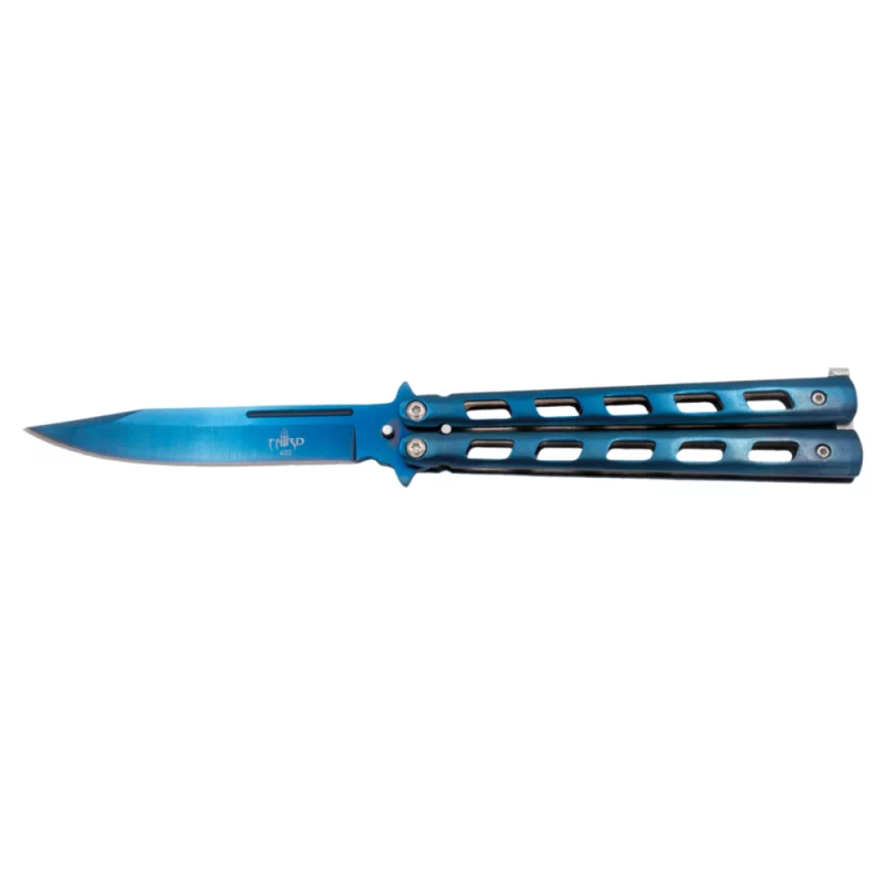 THIRD BUTTERFLY KNIFE BLUE BLADE 12CM