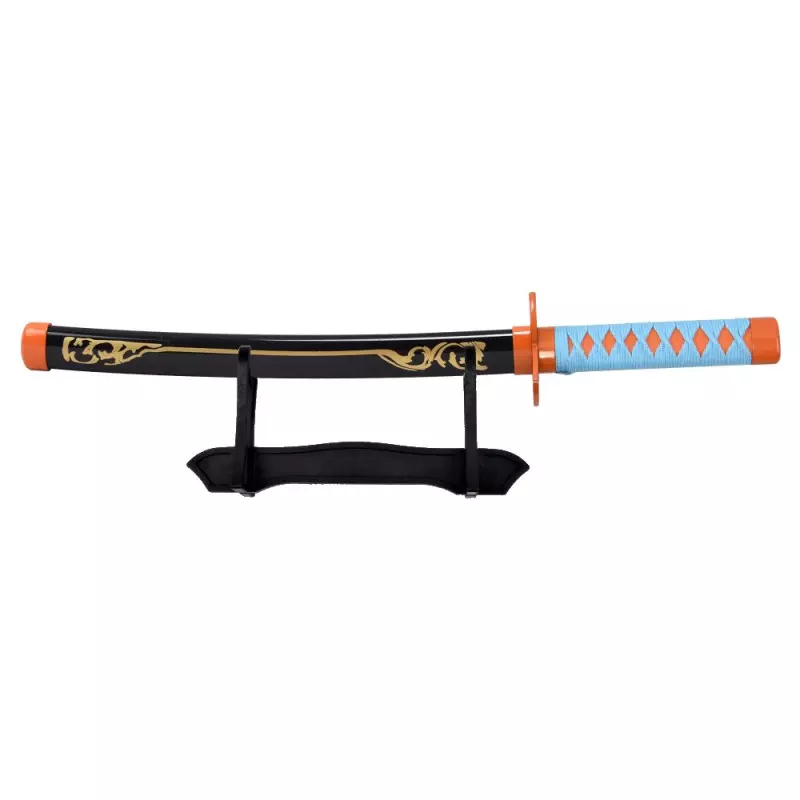 MINI KATANA DECO LAME ACIER MOTIF DEMON SLAYER ZS658-BLACK