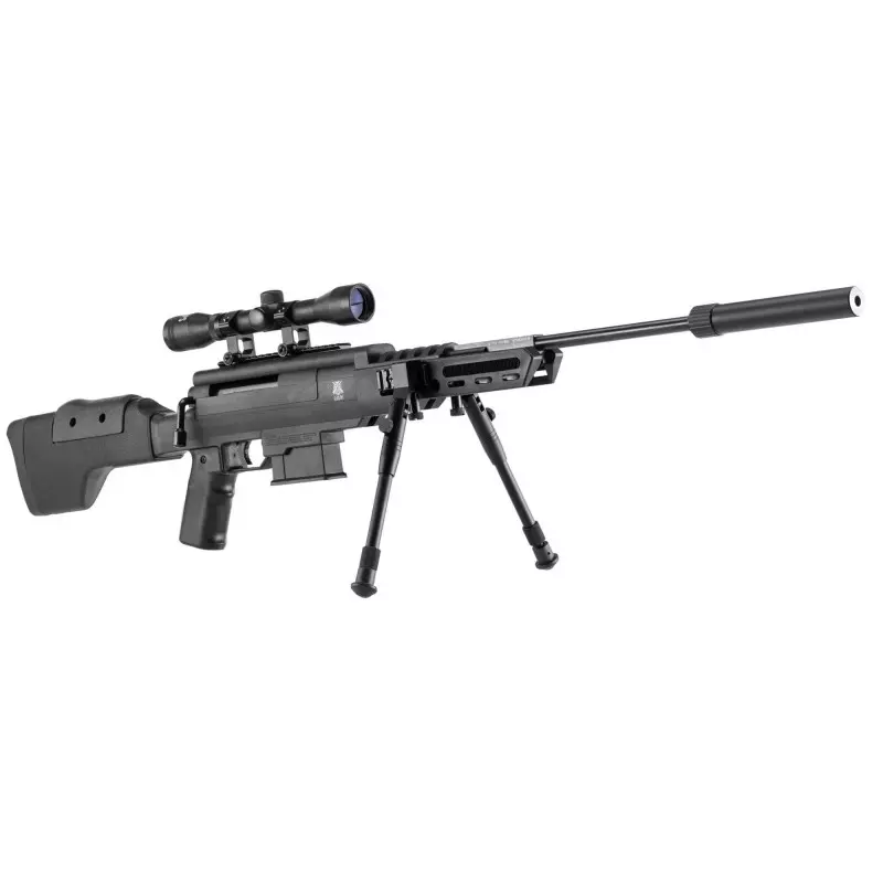 CARABINE A AIR COMPRIME BLACK OPS SNIPER 4.5 Plombs + Lunette 4X32 - 19.9J