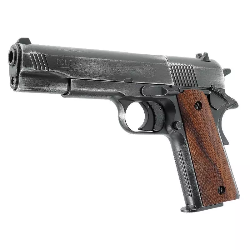 COLT 1911 GOVERNMENT A1 AIRGUN PISTOL OLD FINISH - 4.5 mm Pellet - CO² / 4J  - Wicked Store