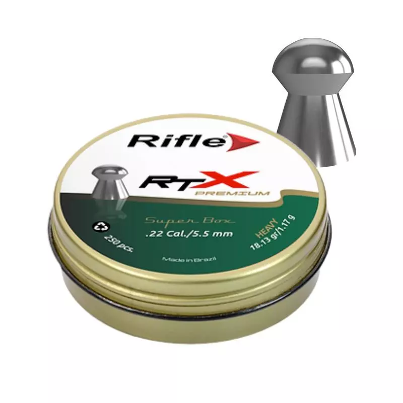 RIFLE PREMIUM RTX LIGHT ROUND HEAD PELLETS 5.5mm x250