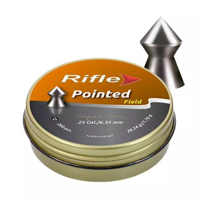 RIFLE FIELD POINTED PELLETS 6.35mm x150