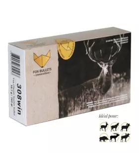 LEAD-FREE CARTRIDGES FOX BULLETS 308WIN FOX CLASSIC HUNTER 165g (BOX OF 20)