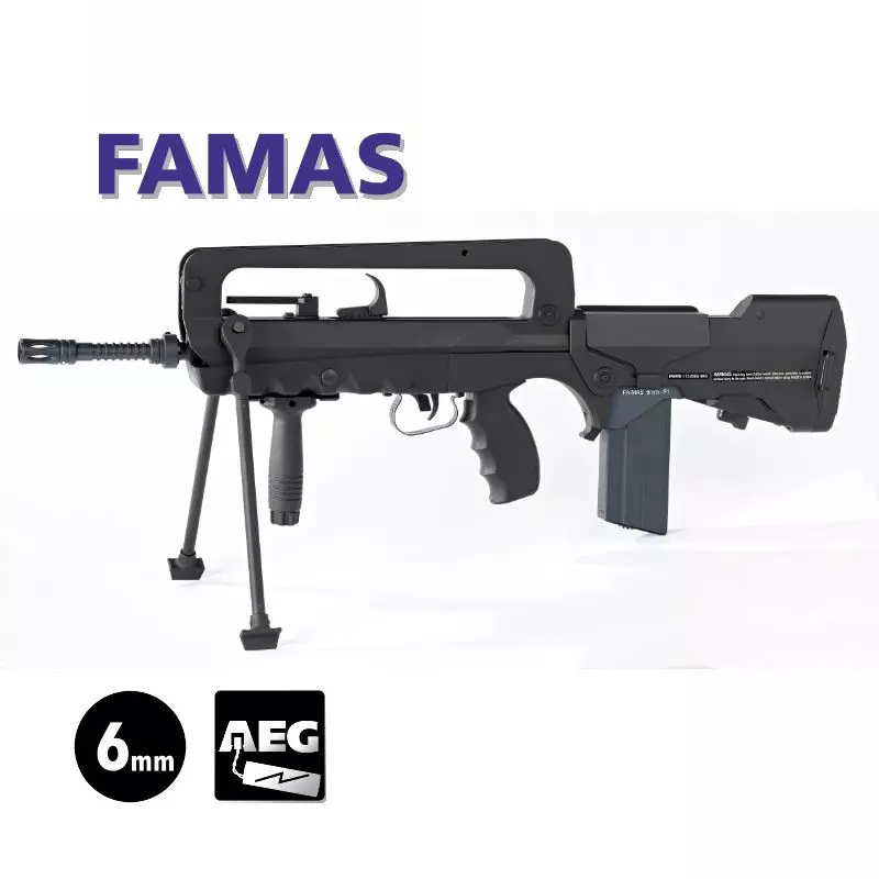 FAMAS F1 AEG ASSAULT RIFLE Nylon Fiber 6mm 300BBs 1.2J