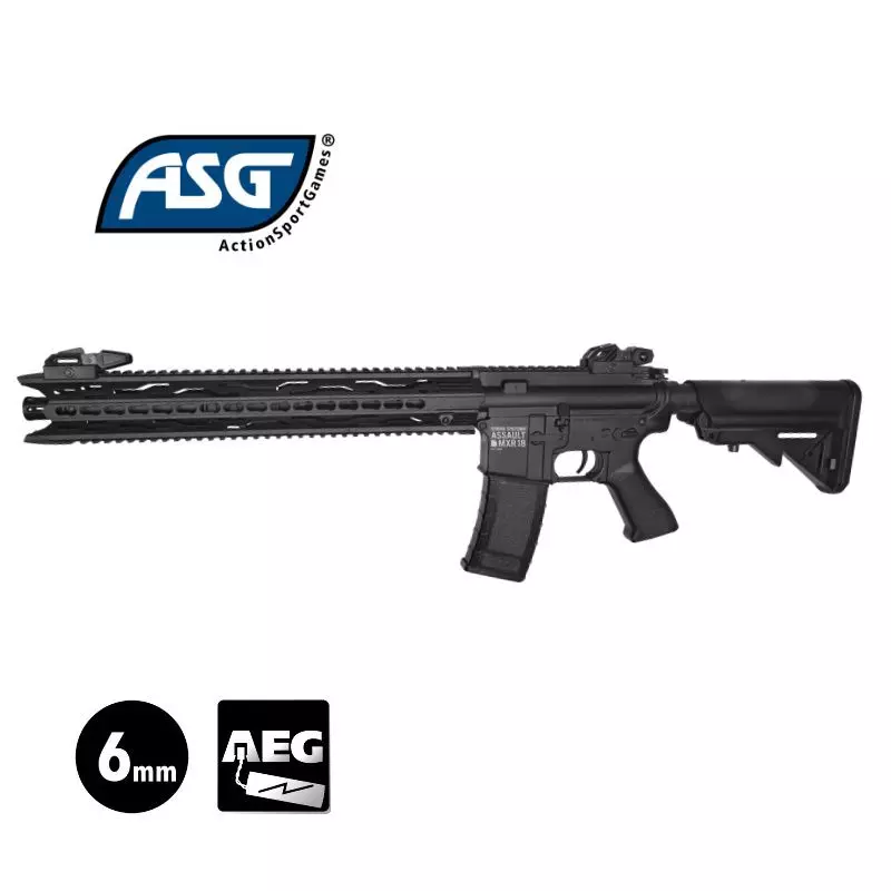 REPLIQUE AEG ASG MXR18 ASSAULT Noir - 6mm BB 1.1J