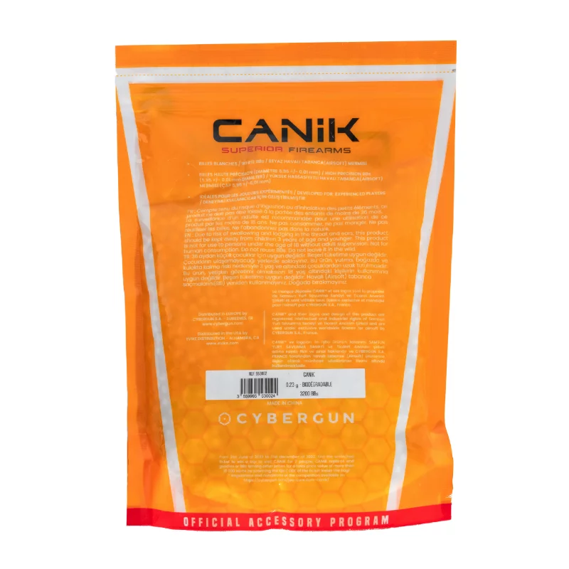 CANIK ORGANIC AIRSOFT BBs 0.20 g White BAG OF 3200 BBs