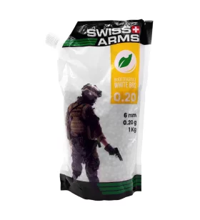 SWISS ARMS ORGANIC AIRSOFT BBs 0.20 g White BAG OF 1Kg