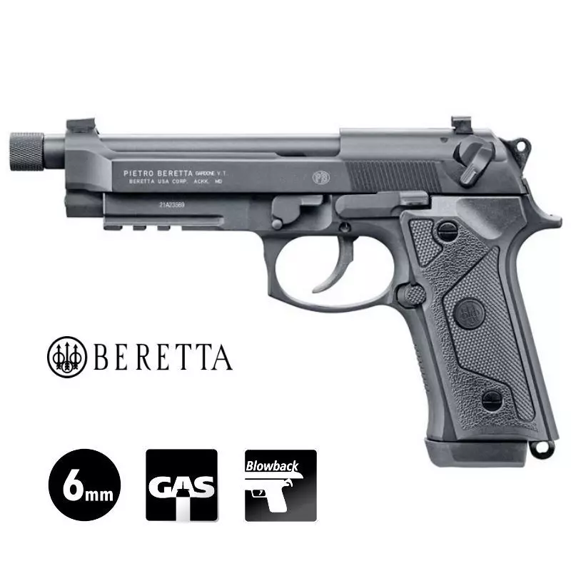 PISTOLET BERETTA M9 A3 FM Noir - Blowback - 6mm BB - Gaz