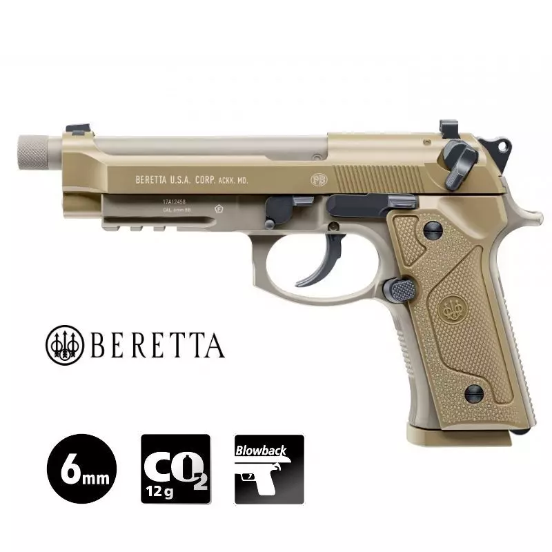 PISTOLET BERETTA M9 A3 FDE Tan - Blowback - 6mm BB - CO²