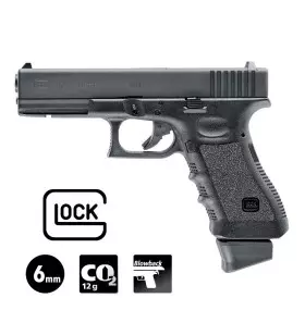 GLOCK 17 DELUXE AIRSOFT PISTOL Black - 6 mm BB - CO² 1J
