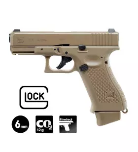GLOCK 19X AIRSOFT PISTOL Coyote - 6 mm BB - CO² 1.6J