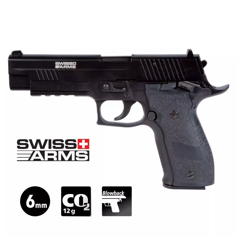 SWISS ARMS NAVY XXL AIRSOFT PISTOL Black - 6 mm BB - CO² 1J