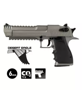 DESERT EAGLE L6 AIRSOFT PISTOL FULL AUTO Stainless - Blowback - 6 mm BB - CO²