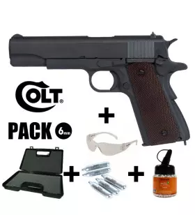 PACK PISTOLET COLT 1911 A1 100Th Anniversary - 6 mm GBB - CO² 1J