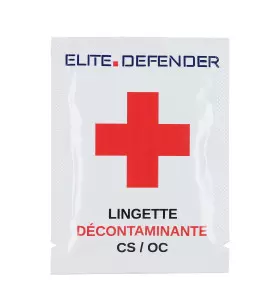LINGETTE DECONTAMINANTE CS/OC ELITE DEFENDER