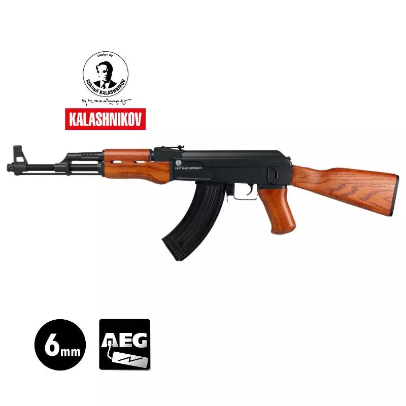 REPLIQUE AEG KALASHNIKOV AK 47 métal/bois 550BBs 6mm 1.2J