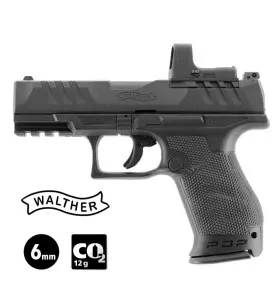 WALTHER PDP COMPACT 4" AIRSOFT PISTOL COMBO RDS 8 - 6 mm BB CO2
