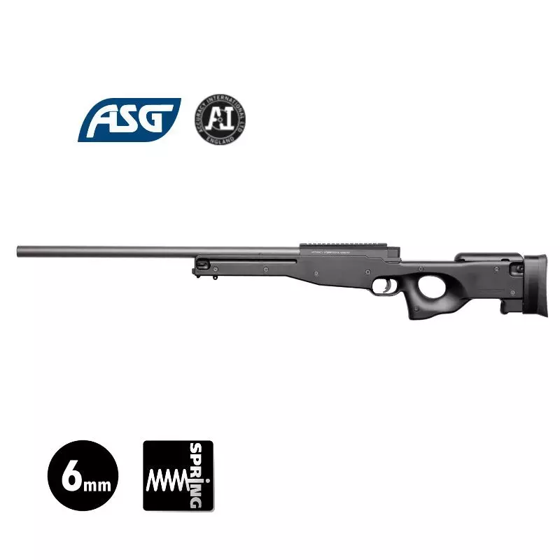 AI AW 308 SL AIRSOFT SNIPER RIFLE Black - Spring - 6mm BB 1.9J