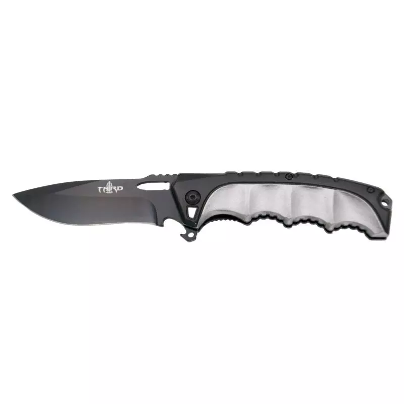 THIRD TACTICAL FOLDING KNIFE BLACK AND GREY