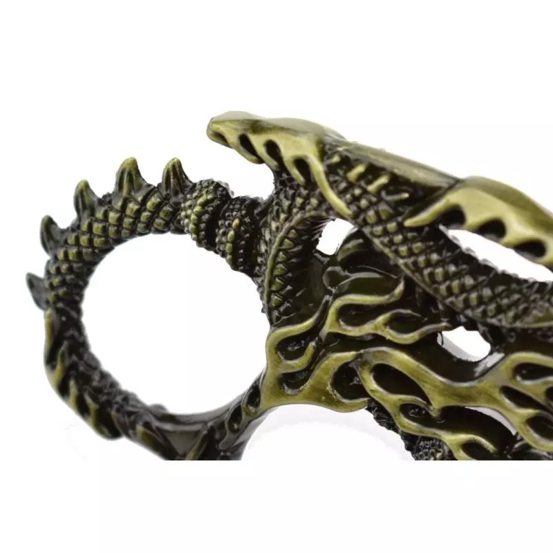 MAX KNIVES SNAKE FLAME BRASS KNUCKLES