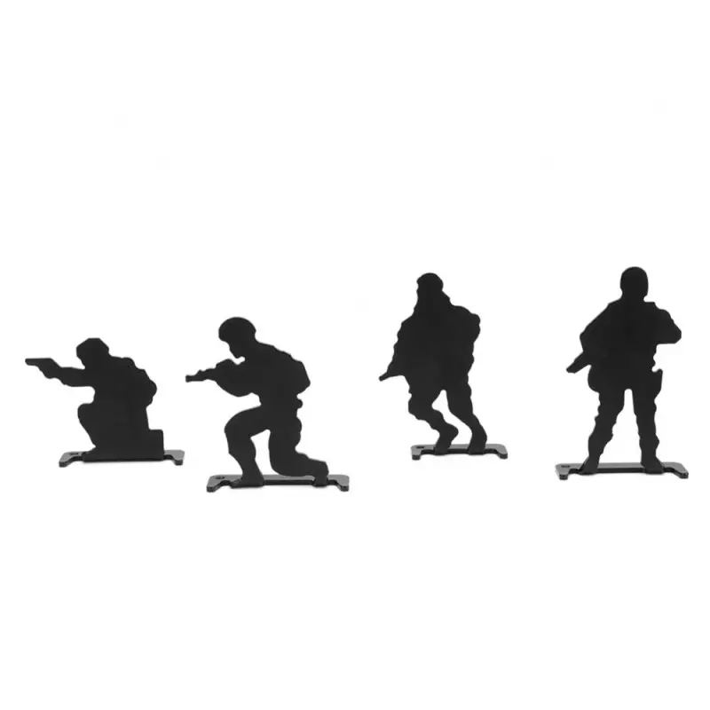 SET OF 4 METAL SOLDIER TARGETS