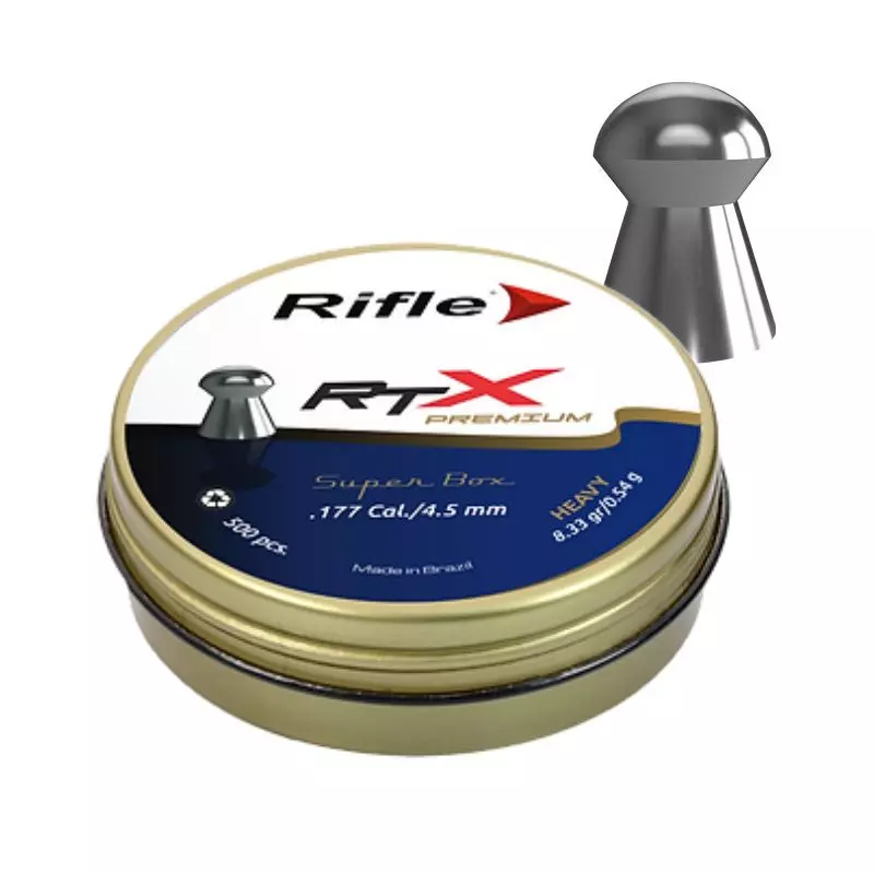 RIFLE PREMIUM RTX MEDIUM ROUND HEAD PELLETS 4.5mm x500