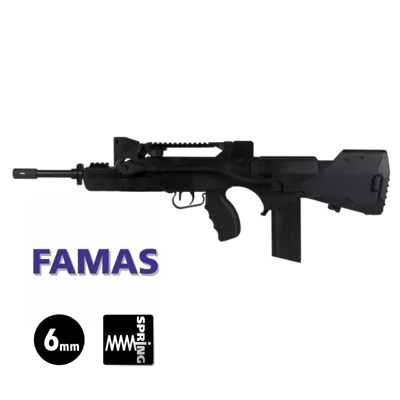 FAMAS VALORISE AIRSOFT RIFLE Black - Spring 6mm 0.8J