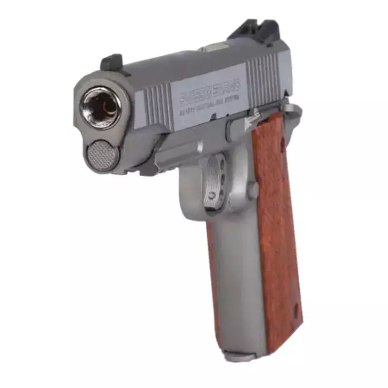 SWISS ARMS 1911 RAIL GUN Silver - Blowback 4.5mm CO2